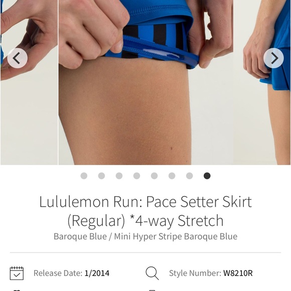 Lululemon Blue Pace Setter Skirt 8 - Picture 9 of 10